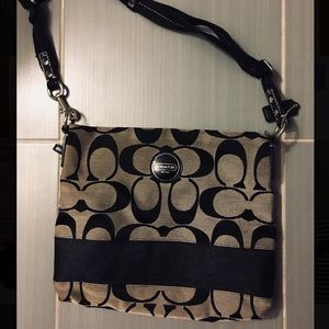 Signature black & grey Coach bag, like new